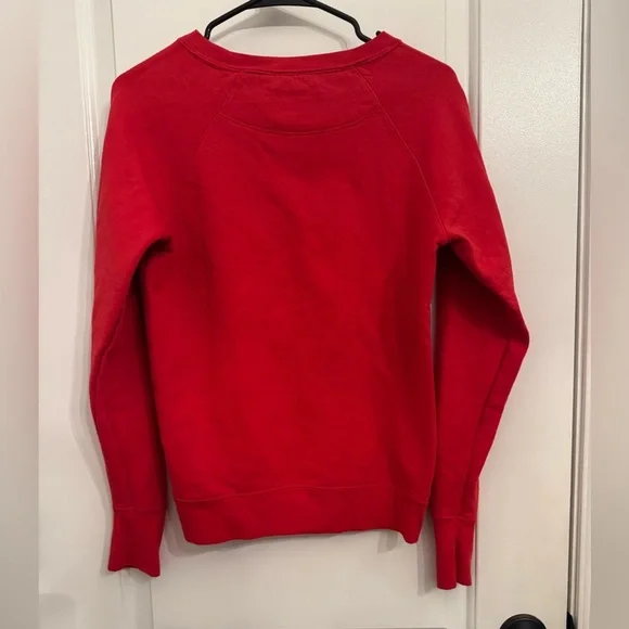 Champion Red Crew Neck Sweater Vibrant Style - Picture 4 of 5